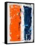 Abstract Orange and Blue Study-Emma Moore-Framed Stretched Canvas