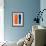 Abstract Orange and Blue Study-Emma Moore-Framed Art Print displayed on a wall