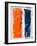 Abstract Orange and Blue Study-Emma Moore-Framed Art Print