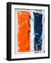 Abstract Orange and Blue Study-Emma Moore-Framed Art Print