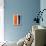 Abstract Orange and Blue Study-Emma Moore-Mounted Art Print displayed on a wall