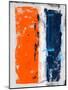 Abstract Orange and Blue Study-Emma Moore-Mounted Art Print