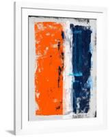 Abstract Orange and Blue Study-Emma Moore-Framed Art Print