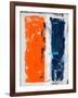 Abstract Orange and Blue Study-Emma Moore-Framed Art Print