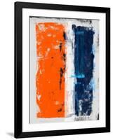 Abstract Orange and Blue Study-Emma Moore-Framed Art Print