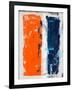 Abstract Orange and Blue Study-Emma Moore-Framed Art Print