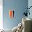 Abstract Orange and Blue Study-Emma Moore-Stretched Canvas displayed on a wall