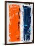 Abstract Orange and Blue Study-Emma Moore-Framed Art Print