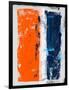 Abstract Orange and Blue Study-Emma Moore-Framed Art Print