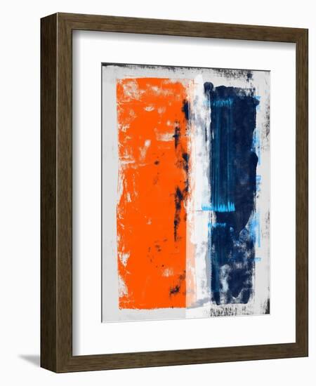 Abstract Orange and Blue Study-Emma Moore-Framed Art Print