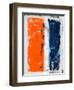 Abstract Orange and Blue Study-Emma Moore-Framed Art Print
