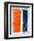 Abstract Orange and Blue Study-Emma Moore-Framed Art Print