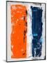 Abstract Orange and Blue Study-Emma Moore-Mounted Art Print