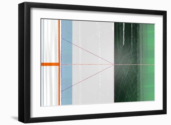 Abstract Orange and Green-NaxArt-Framed Art Print