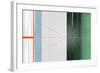 Abstract Orange and Green-NaxArt-Framed Art Print