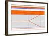 Abstract Orange and Grey-NaxArt-Framed Art Print