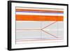 Abstract Orange and Grey-NaxArt-Framed Art Print