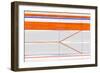 Abstract Orange and Grey-NaxArt-Framed Art Print