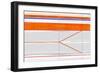 Abstract Orange and Grey-NaxArt-Framed Art Print