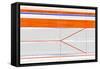 Abstract Orange and Grey-NaxArt-Framed Stretched Canvas