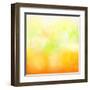 Abstract Orange And Yellow With Stars-adamson-Framed Art Print