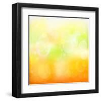 Abstract Orange And Yellow With Stars-adamson-Framed Art Print