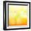 Abstract Orange And Yellow With Stars-adamson-Framed Art Print