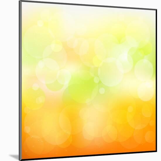 Abstract Orange And Yellow With Stars-adamson-Mounted Art Print