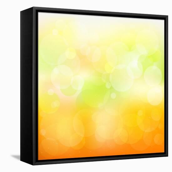 Abstract Orange And Yellow With Stars-adamson-Framed Stretched Canvas