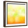 Abstract Orange And Yellow With Stars-adamson-Framed Art Print