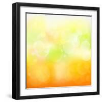 Abstract Orange And Yellow With Stars-adamson-Framed Art Print