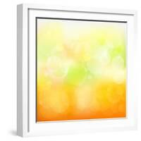 Abstract Orange And Yellow With Stars-adamson-Framed Art Print