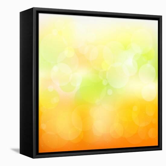 Abstract Orange And Yellow With Stars-adamson-Framed Stretched Canvas