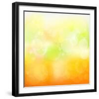 Abstract Orange And Yellow With Stars-adamson-Framed Premium Giclee Print