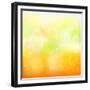 Abstract Orange And Yellow With Stars-adamson-Framed Premium Giclee Print