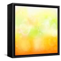 Abstract Orange And Yellow With Stars-adamson-Framed Stretched Canvas