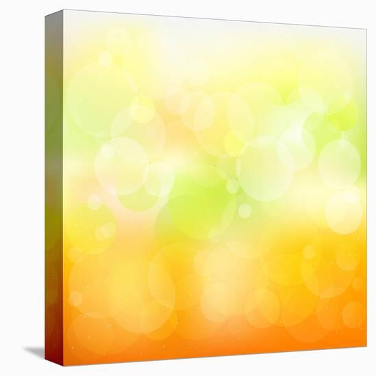 Abstract Orange And Yellow With Stars-adamson-Stretched Canvas