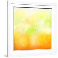 Abstract Orange And Yellow With Stars-adamson-Framed Art Print