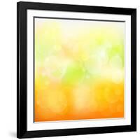 Abstract Orange And Yellow With Stars-adamson-Framed Art Print