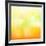 Abstract Orange And Yellow With Stars-adamson-Framed Art Print