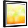 Abstract Orange And Yellow With Stars-adamson-Framed Art Print