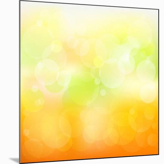 Abstract Orange And Yellow With Stars-adamson-Mounted Art Print