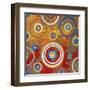 Abstract Orange Fizz-Ricki Mountain-Framed Art Print