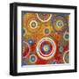 Abstract Orange Fizz-Ricki Mountain-Framed Art Print