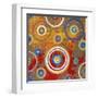 Abstract Orange Fizz-Ricki Mountain-Framed Art Print