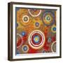 Abstract Orange Fizz-Ricki Mountain-Framed Art Print