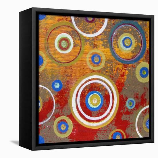 Abstract Orange Fizz-Ricki Mountain-Framed Stretched Canvas