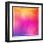 Abstract Orange Pink Background with Shining White Lines and Frame-marinini-Framed Art Print