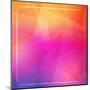 Abstract Orange Pink Background with Shining White Lines and Frame-marinini-Mounted Art Print