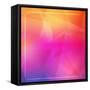 Abstract Orange Pink Background with Shining White Lines and Frame-marinini-Framed Stretched Canvas